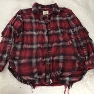 Oversized red flannel
